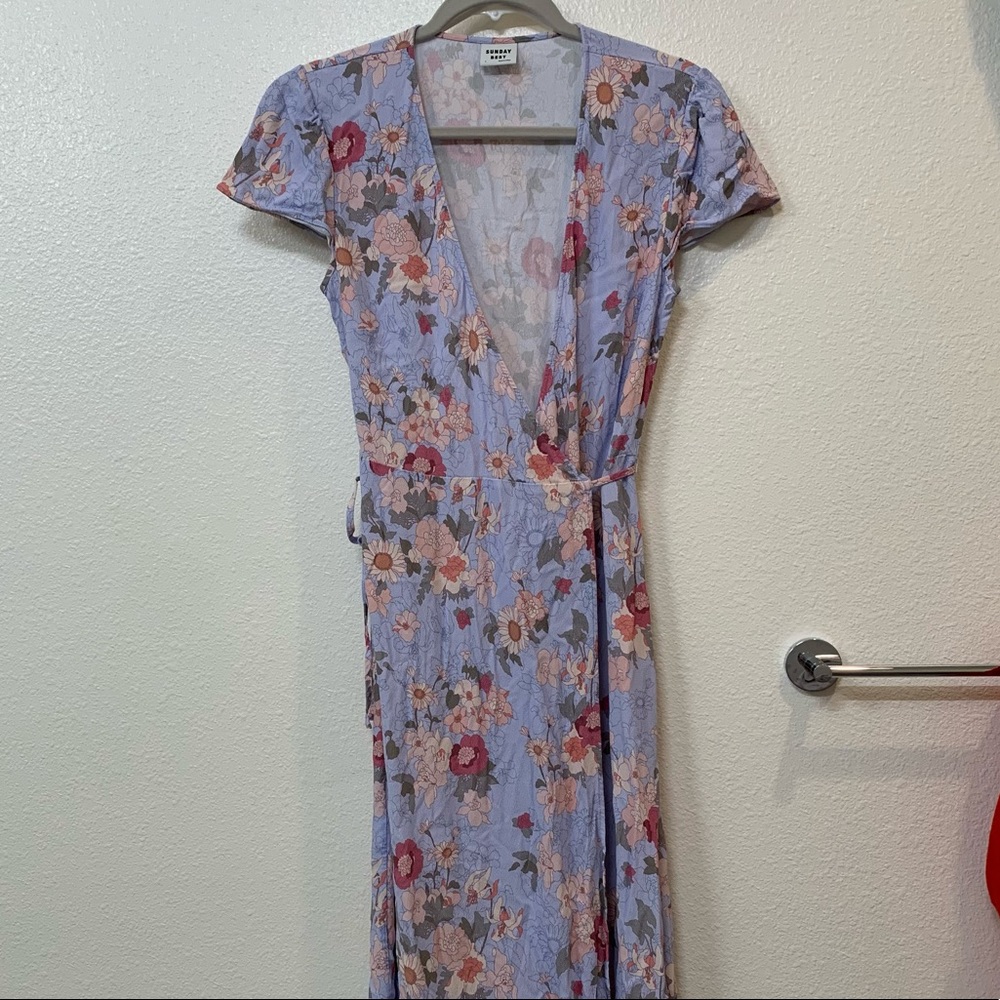 Aritzia midi/maxi floral wrap dress